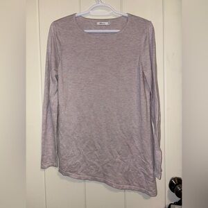 Reitmans Long-Sleeve Crewneck Top - Soft Lavender